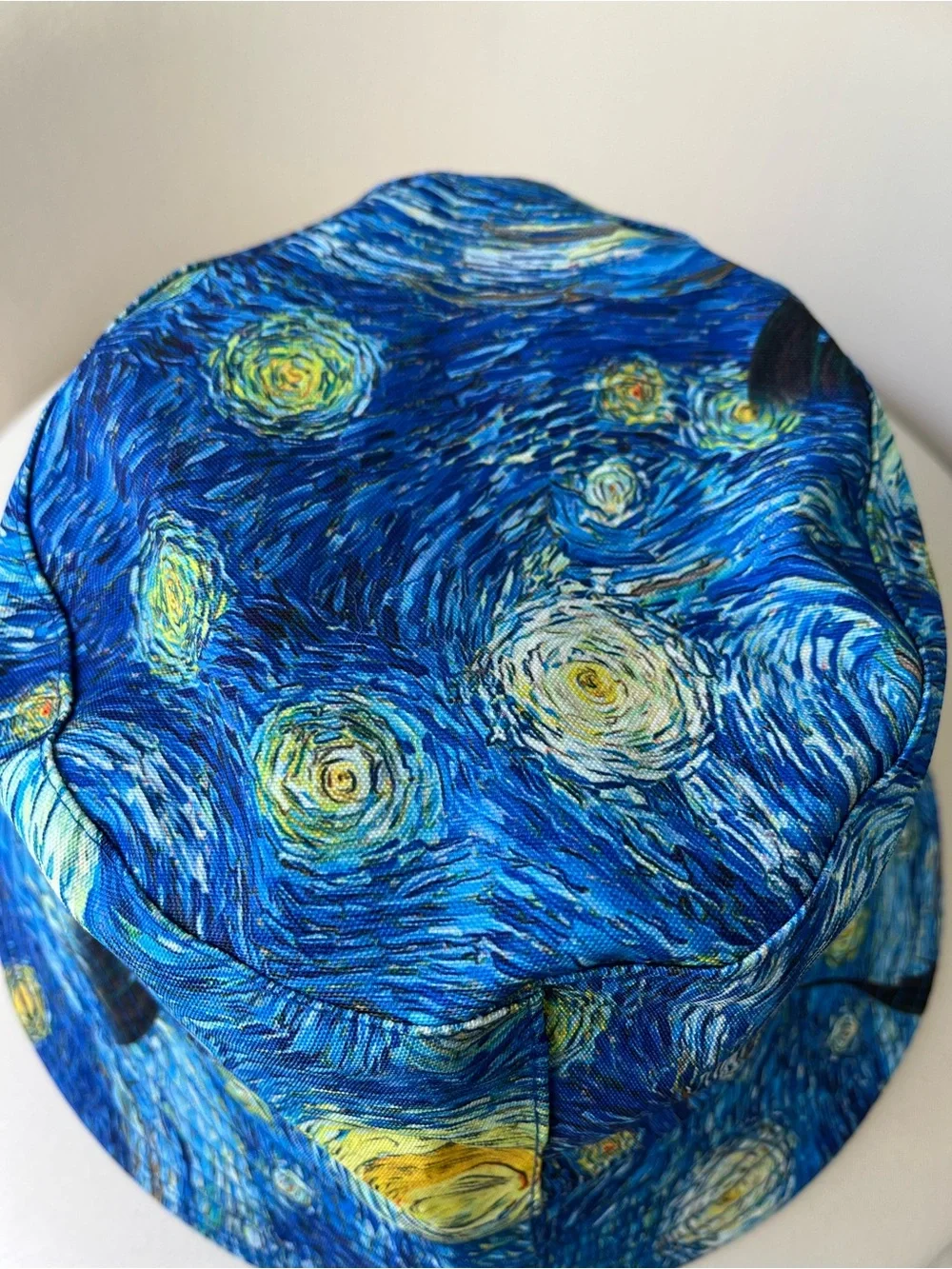Starry Night Van Gogh Inspired Art Print Blue Bucket Hat L/XL